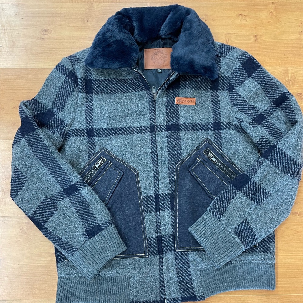 Iro-Chi Men’s Grey Wool Jacket